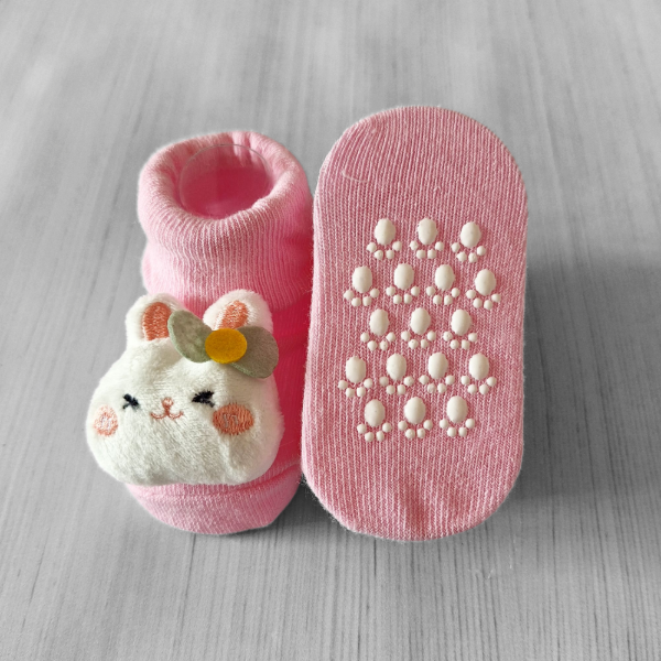 Producto - Media Antideslizante Conejito Rosa