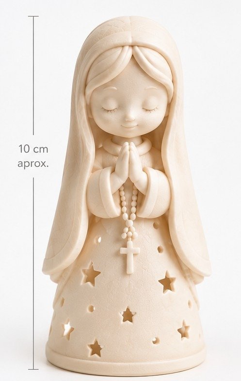 Producto - Pack souvenirs virgen línea con vela led - 2
