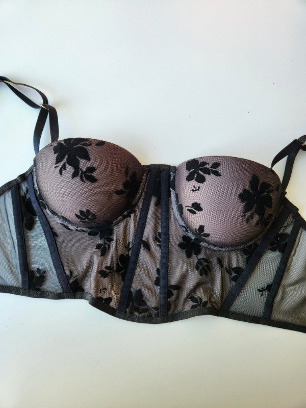 Producto - Bustier taza soft de microtul bordado - 172