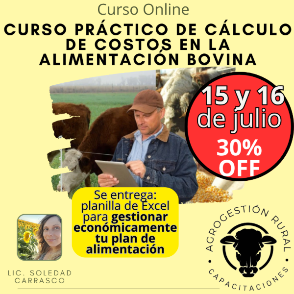 Producto - Curso Práctico: Cálculo y Control de Costos en la Alimentación del Ganado Vacuno