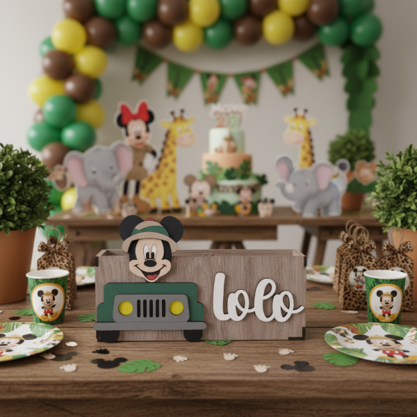 Producto - CAJA PORTA SOUVENIRS/MULTIUSO MICKEY SAFARI