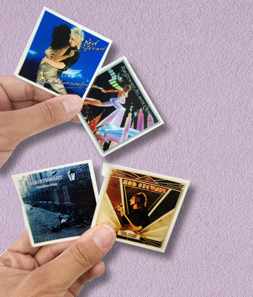 Producto - STICKERS UV - ROD STEWART - DISCOS