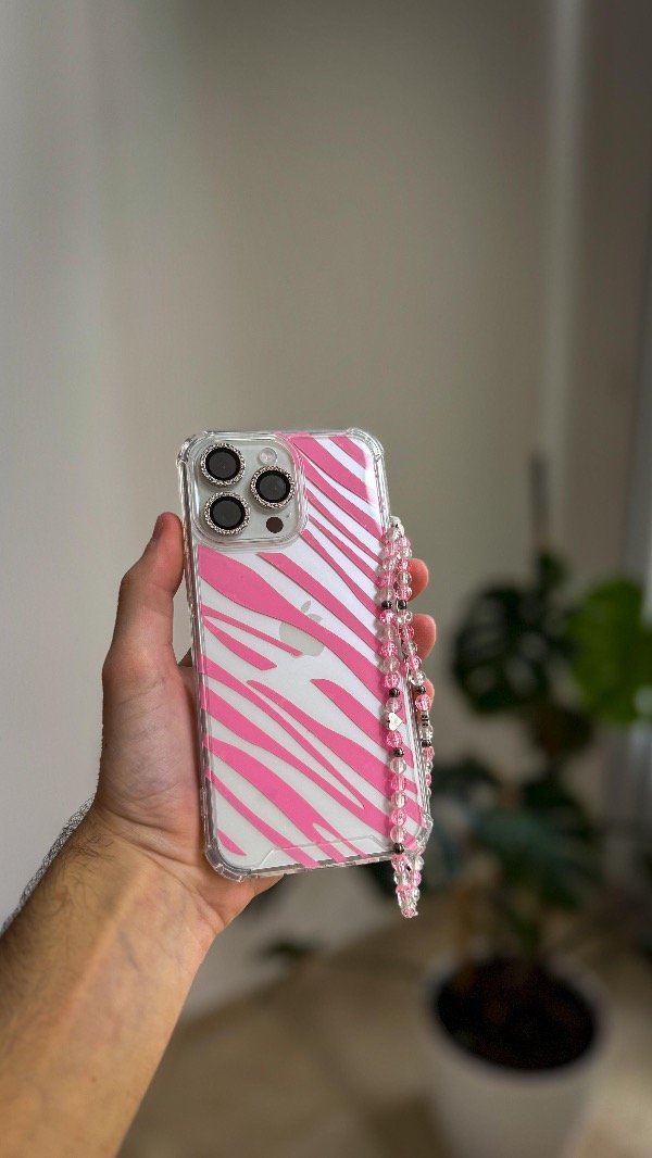 Producto - Case cebra rosa (sin colgante)