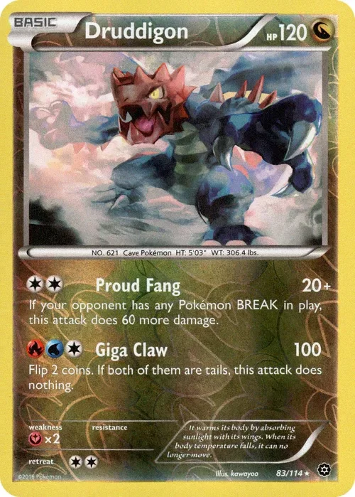 Producto - Druddigon - 83/114 - Steam Siege - Reverse Holo