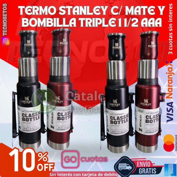 Producto - TERMO STANLEY C/ MATE Y BOMBILLA TRIPLE 1 1/2 AAA