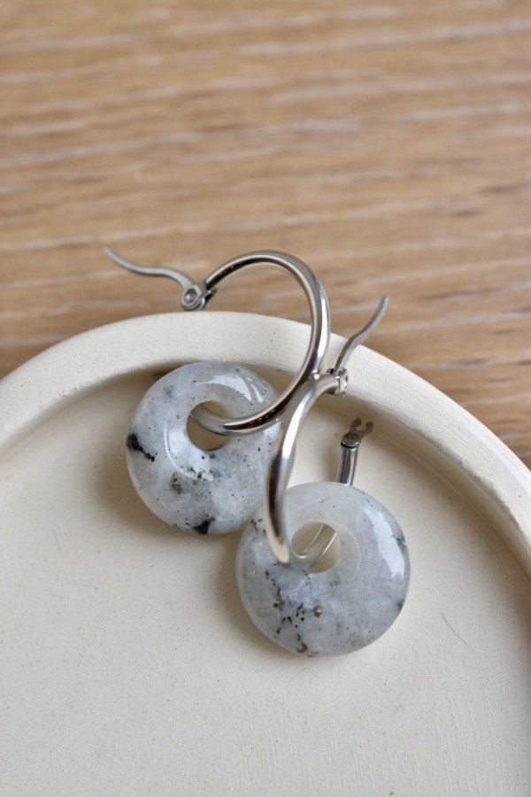 Producto - Aros Adularia - piedra luna