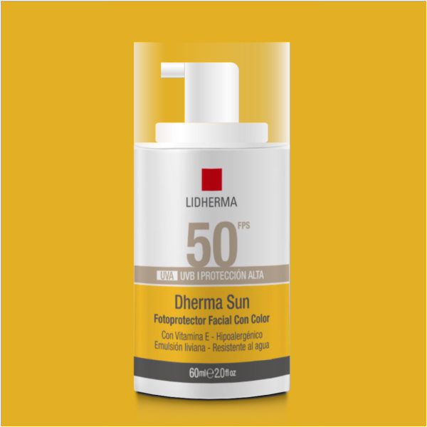 Producto - Dherma Sun Fotoprotector Facial 50 Con Color