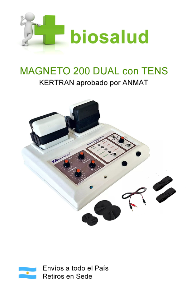 Producto - Electroestimulador TENS dual con Magnetoterapia 200 Gauss KERTRAN