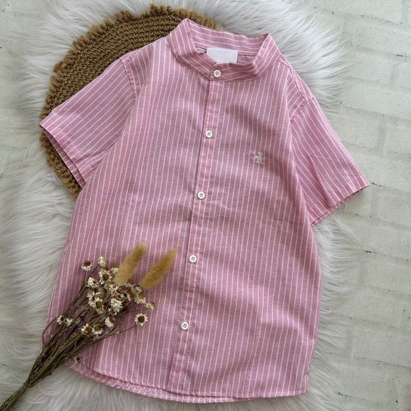 Producto - Camisa rosa cuello mao solo talle 10