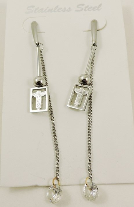 Producto - AROS DE ACERO CON DIJE STRASS X PAR 1312-13