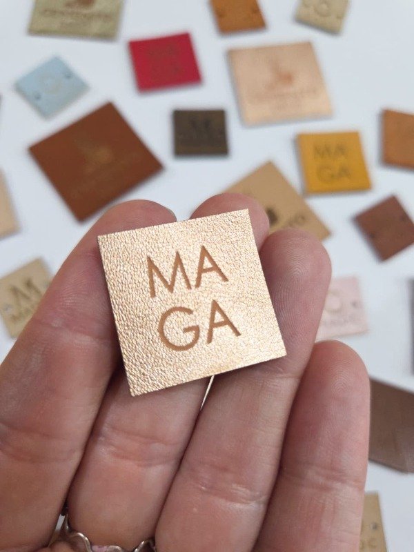 Producto - Etiquetas de Eco-cuero CUADRADAS