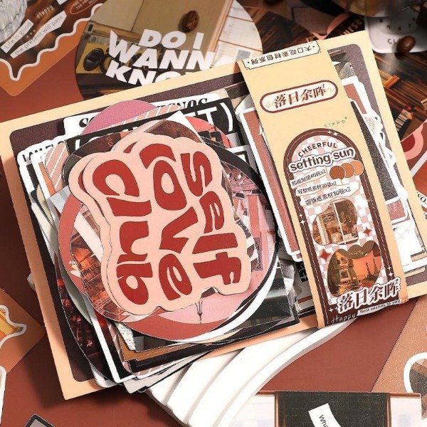 Producto - Setting Sun Set de 200 Paginas y Stickers Para Scrapbooking