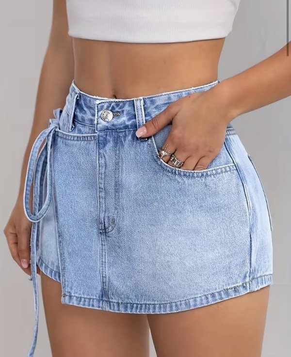 Producto - Short pollera celeste