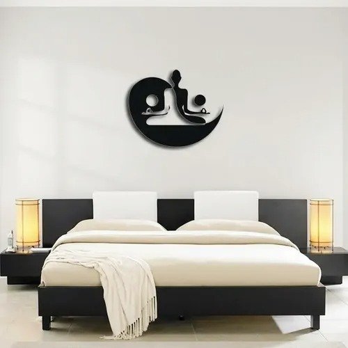Producto - Cuadro Buda Ying Yang Meditación Yoga Madera Mdf 75x60 Cm - 3