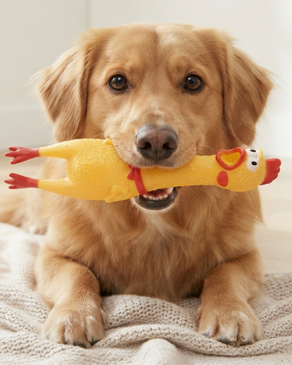 Producto - Gallina Chillona Pollo Chillon Juguete 16 cm Chifle para mascotas - 0