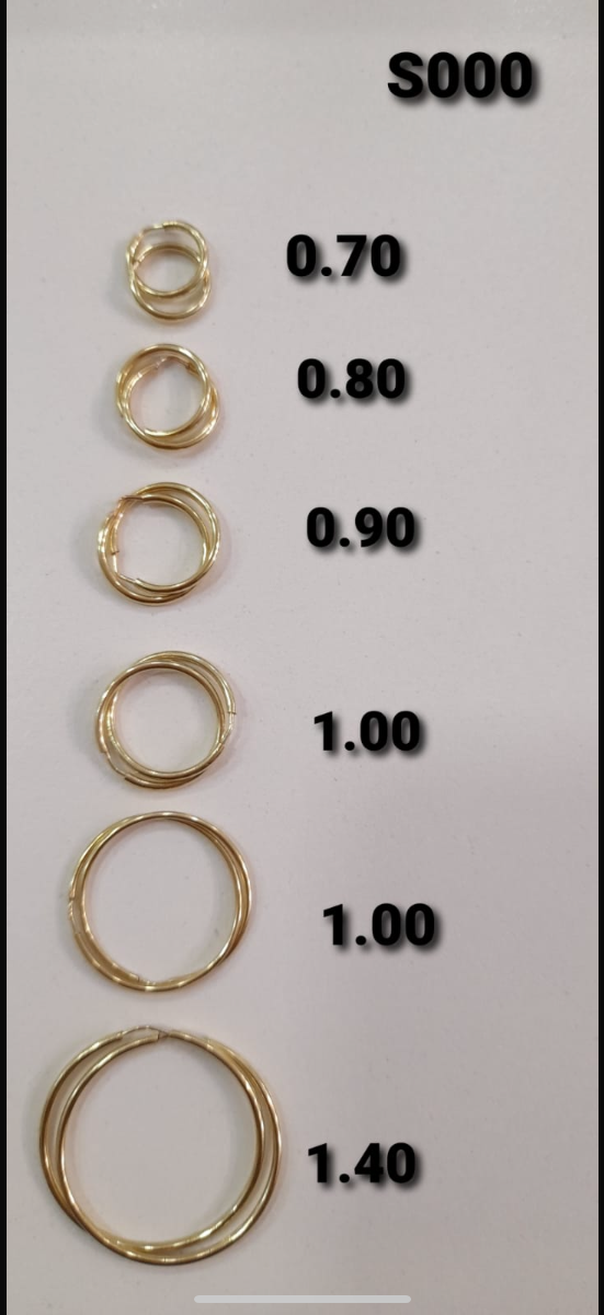 Producto - Aros argollas lisas de oro