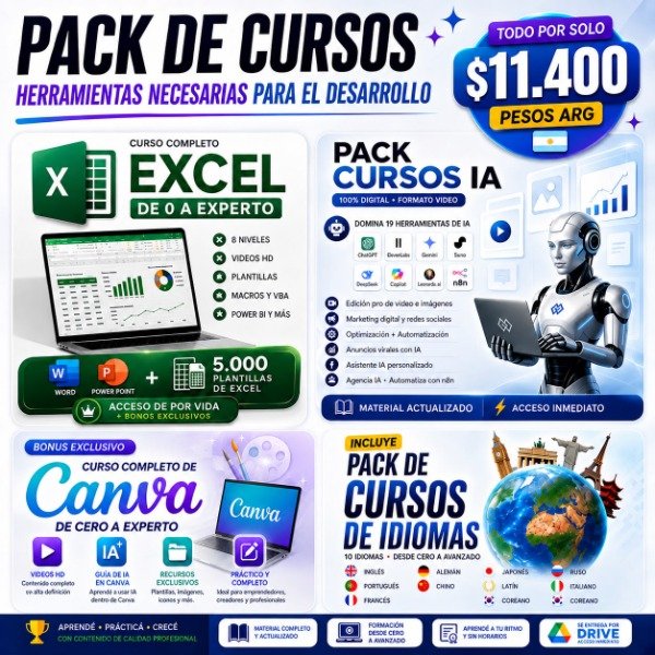 Producto - PACK DE CURSOS ESENCIALES
