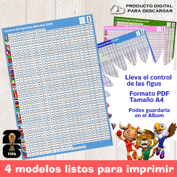 Producto - Planilla de Control de Figuritas Mundial 2026
