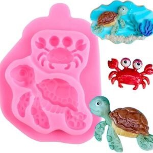 Producto - Molde tortuga de mar + cangrejo