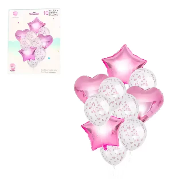 Producto - Set de globos corazon/estrella 10pcs - 2