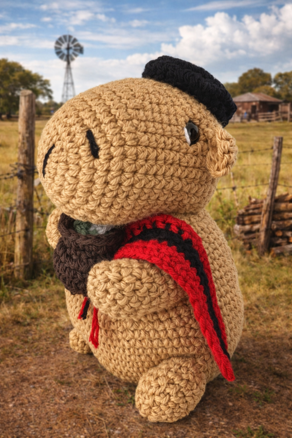 Producto - Amigurumi Carpincho con Poncho y Mate