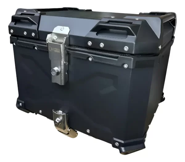 Producto - Baul Negro Top Case Baulera Porta Casco 45l Respaldo Okn