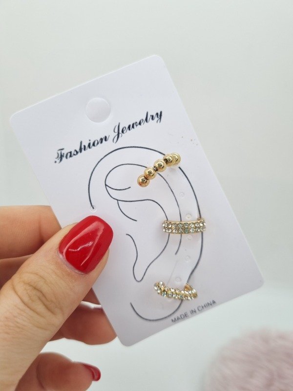 Producto - Set aros fantasia dorados para una oreja