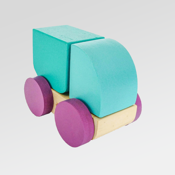 Producto - Camión volquete de madera MINI - 12 cm - Juguete Didáctico