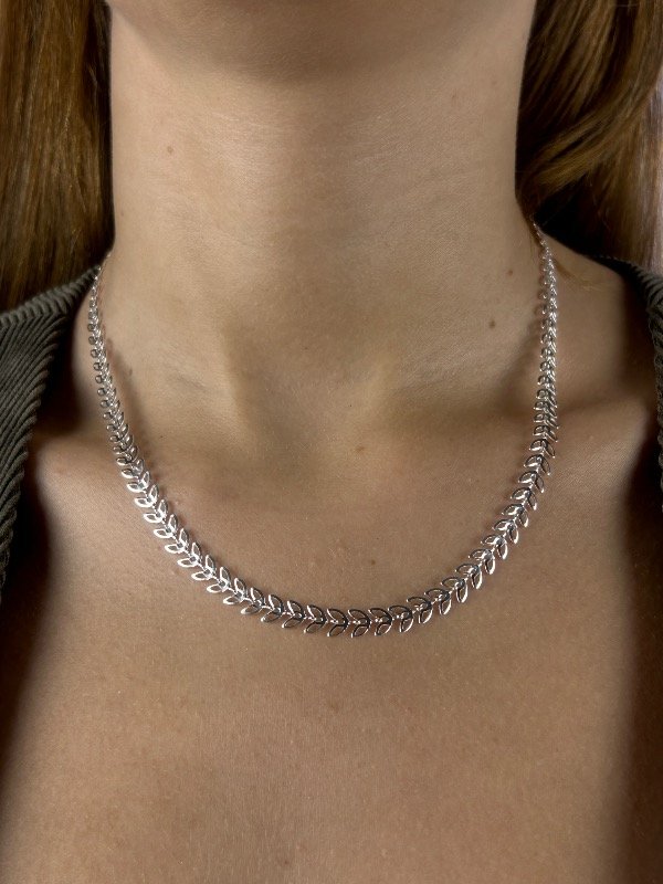 Producto - CADENA DE PLATA HOJITAS 1290