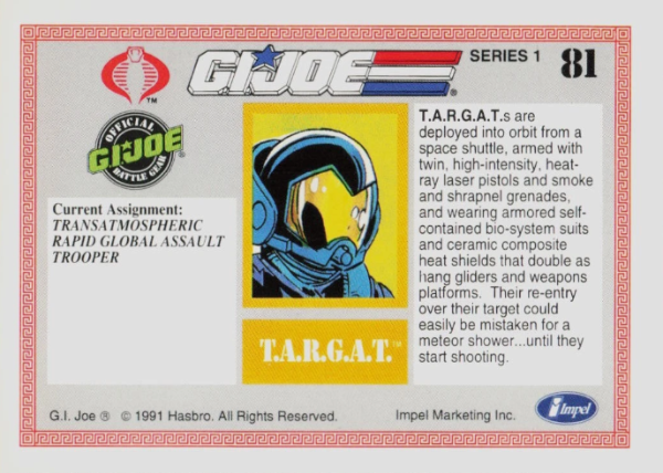 Producto - 1991 Impel G.I. Joe #81 - T.A.R.G.A.T. - 1