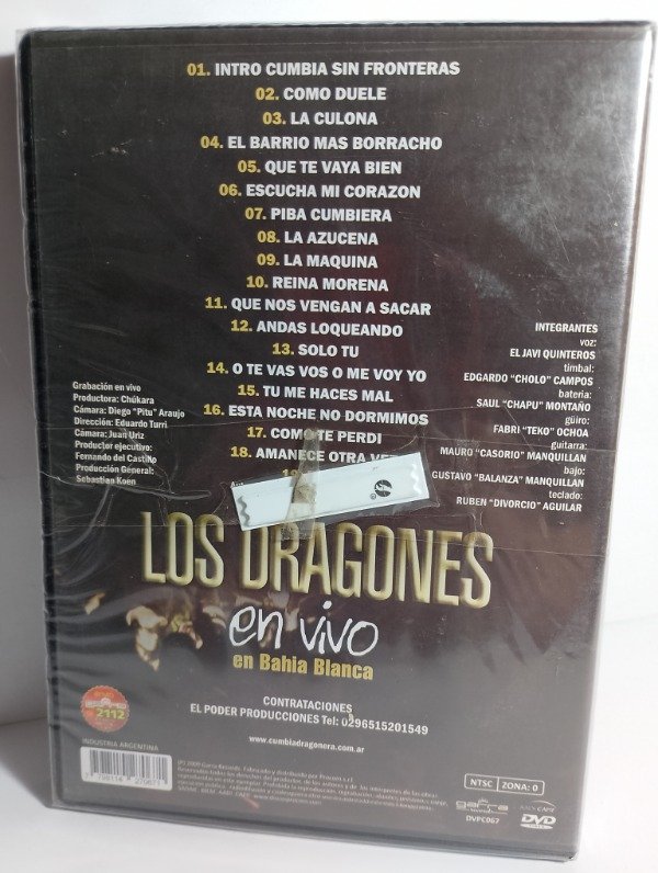 Producto - Los Dragones en Vivo en Bahía Blanca (2009) - DVD - 1