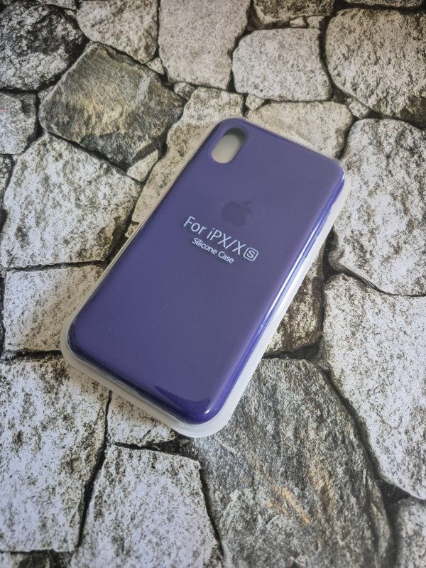 Producto - Funda silicone case logo Iphone X/Xs violeta