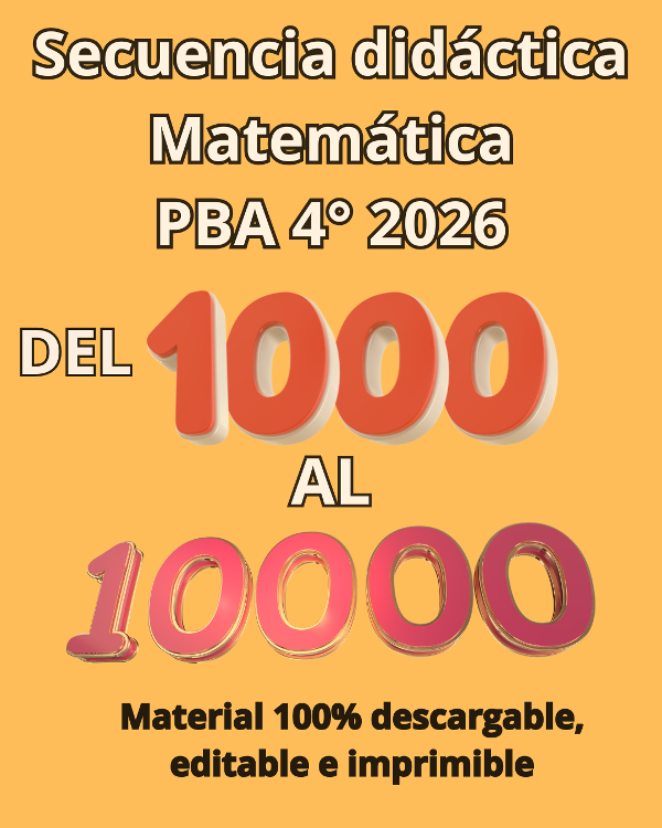 Producto - Secuencia didáctica del 1.000 al 10.000 mil 4to