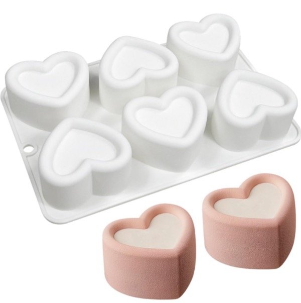 Producto - MOLDE SILICONA x6 CORAZONES