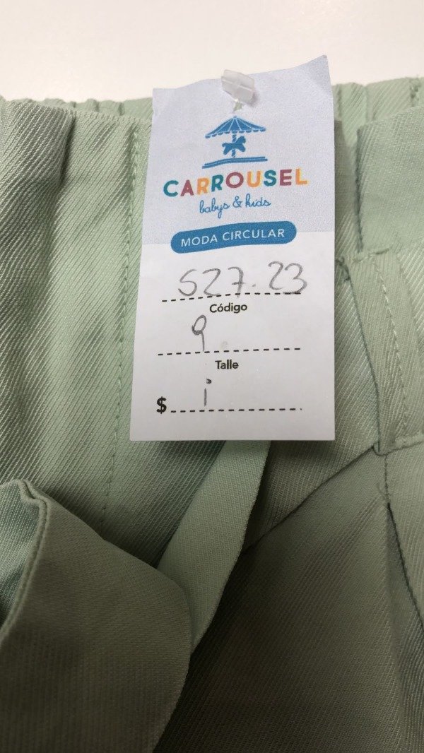 Producto - Pantalon Verde con lazo Zara 9 años - 4