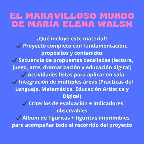 Producto - Proyecto+Álbum de figuritas (Ma. E. Walsh) - 1