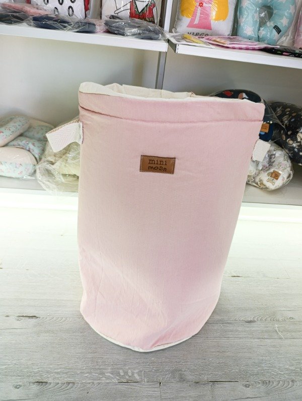 Producto - MAXI CESTO CON TAPA TUSSOR ROSA VIEJO