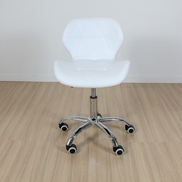 Producto - SILLA HEXAGONAL REGULABLE GIRATORIA BLANCA