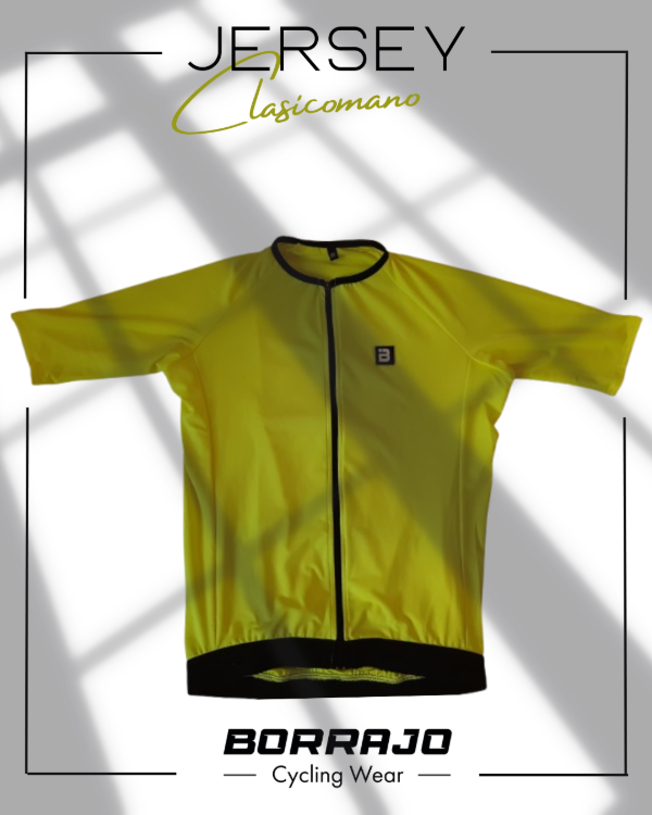 Producto - JERSEY BORRAJO CLASICOMANO AMARILLO FLUO