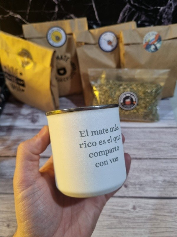 Producto - Mate de acero inoxidable color blanco personalizado - 3