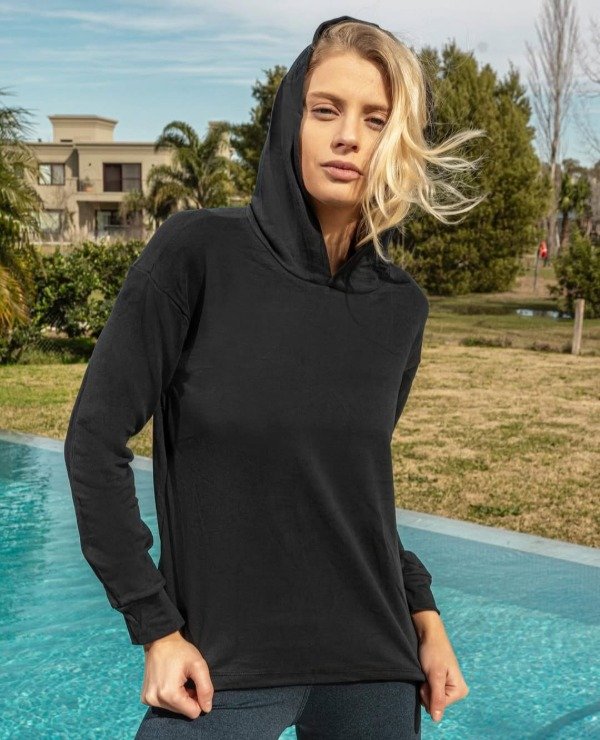 Producto - Buzo algodon con licra black