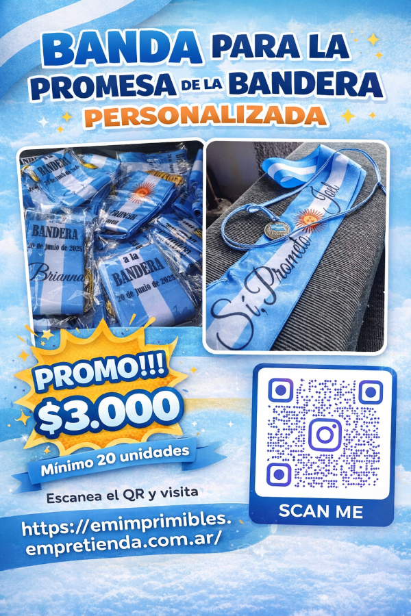 Producto - PROMO Banda Promesa a la Bandera x 20 unidades
