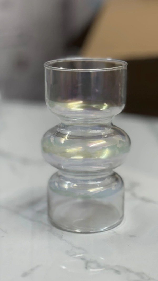 Producto - Florero Vidrio Ondas Tornasol - 0
