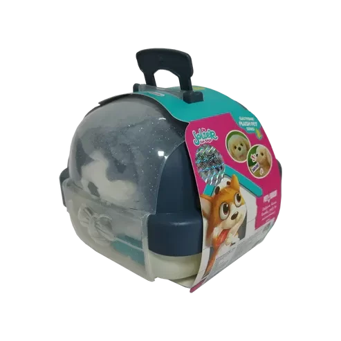 Producto - PLUSH PET MINI PERRITO BLANCO Y GRIS