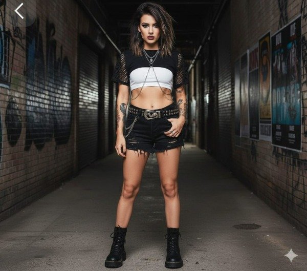 Producto - Crop top manga corta de red con cadenas