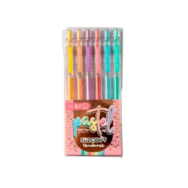 Producto - ROLLER GEL IBI 0.7mm RETRACTIL PASTEL x6u
