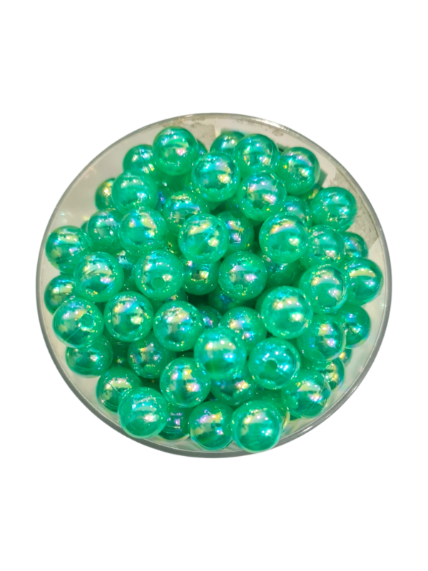 Producto - PERLAS HOLOGRAFICAS VERDE 8MM
