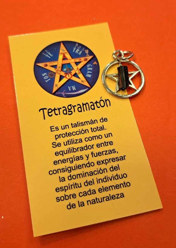 Producto - Dije EsotericoTetragramaton con Turmalina
