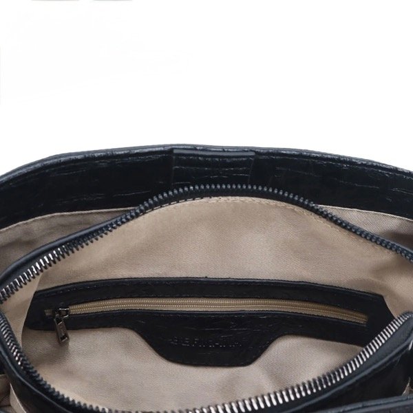 Producto - Cartera charolada Crocco Negra - 2