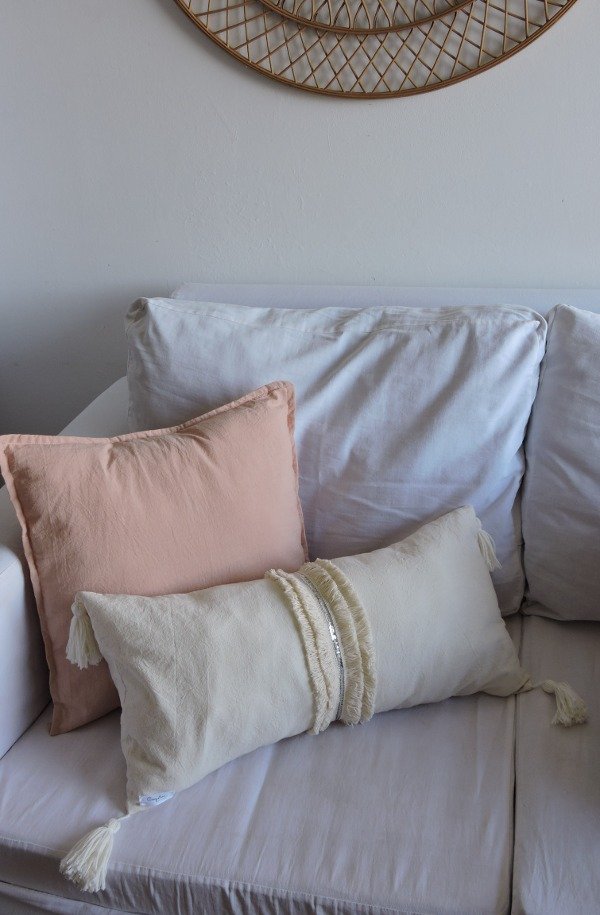 Producto - Funda de almohadón tussor crudo HANDIRA 30 X 60